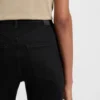 Svarta jeans med vida ben i stretchdenim