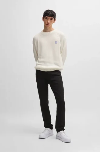 Svarta slim fit-jeans i stretchdenim