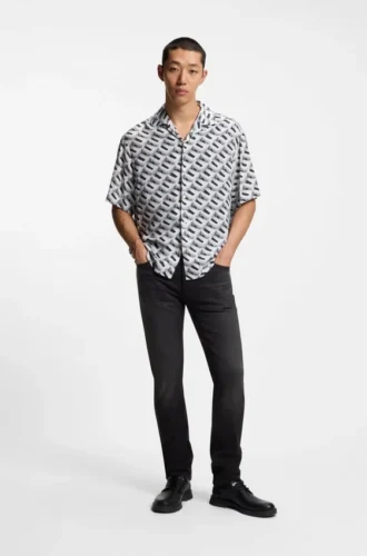 Svarta slim fit-jeans i stretchdenim