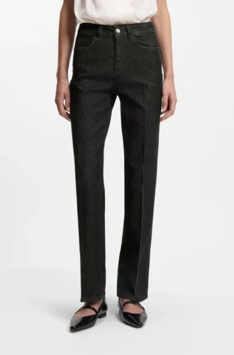 Svarta slim fit-jeans i stretchdenim med marmorstruktur