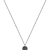 Svartpläterat halsband med Double B-monogrammedaljong Svartpläterat halsband med Double B-monogrammedaljong