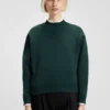 Sweatshirt i bomullsfrotté med broderat logotypmönster