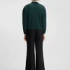 Sweatshirt i bomullsfrotté med broderat logotypmönster