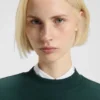 Sweatshirt i bomullsfrotté med broderat logotypmönster