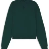 Sweatshirt i bomullsfrotté med broderat logotypmönster