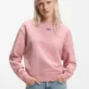 Sweatshirt i bomullsfrotté med logotyp