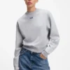 Sweatshirt i bomullsfrotté med logotyp