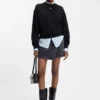 Sweatshirt i bomullsfrotté med logotyp