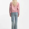 Sweatshirt i bomullsfrotté med logotyp