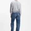 Sweatshirt i bomullsfrotté med logotyp