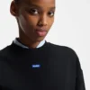 Sweatshirt i bomullsfrotté med logotyp
