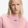 Sweatshirt i bomullsfrotté med logotyp