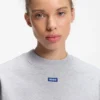 Sweatshirt i bomullsfrotté med logotyp