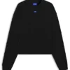 Sweatshirt i bomullsfrotté med logotyp