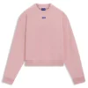 Sweatshirt i bomullsfrotté med logotyp