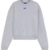 Sweatshirt i bomullsfrotté med logotyp