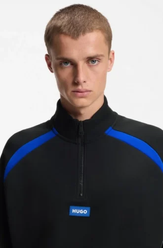 Sweatshirt i stretchbomull med färgglada paneler
