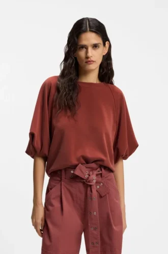 Sweatshirt med ballongärmar i oversized-passform