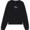 Sweatshirt med glitterlogotyp i bomullsfrotté