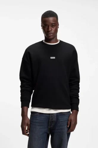 Sweatshirt med logotryck i bomullsfrotté