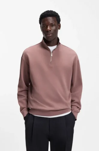 Sweatshirt med logotryck i bomullsfrotté