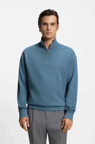 Sweatshirt med logotryck i bomullsfrotté