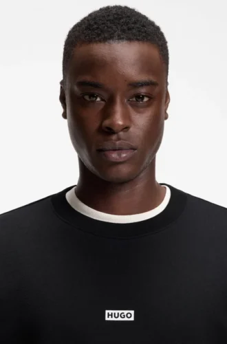 Sweatshirt med logotryck i bomullsfrotté