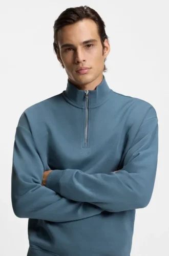 Sweatshirt med logotryck i bomullsfrotté