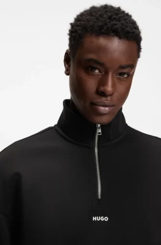 Sweatshirt med logotryck i bomullsfrotté