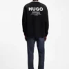 Sweatshirt med logotryck i bomullsfrotté