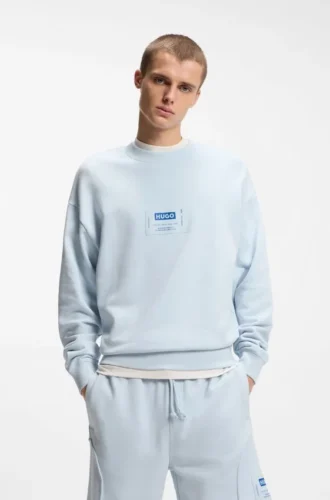 Sweatshirt med logotyp i bomullsblandning
