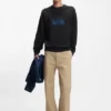 Sweatshirt med logotyp i bomullsfrotté Sweatshirt med logotyp i bomullsfrotté