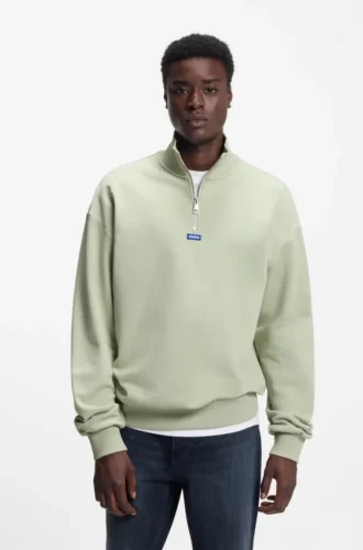 Sweatshirt med logotyp-patch i bomullsfrotté