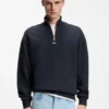 Sweatshirt med logotyp-patch i bomullsfrotté
