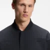 Sweatshirt med ramad dragkedja och våffelstruktur