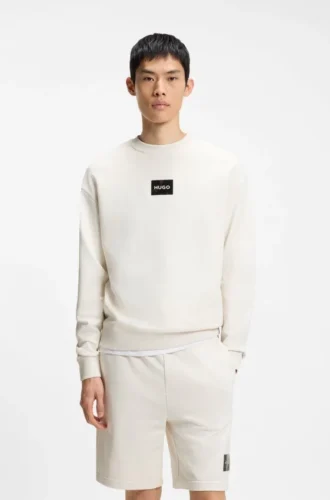 Sweatshirt med sköldpaddslogotyp i bomullsfrotté
