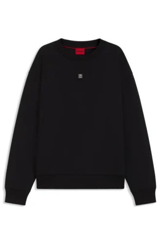 Sweatshirt med staplat logo i bomullsblandning