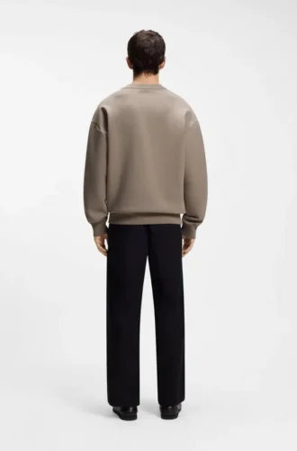 Sweatshirt med staplat logo i bomullsblandning