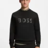 Sweatshirt med ton-i-ton-logotyp i stretchbomull