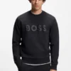 Sweatshirt med ton-i-ton-logotyp i stretchbomull