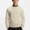 Sweatshirt med ton-i-ton-logotyp i stretchbomull