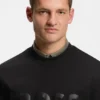 Sweatshirt med ton-i-ton-logotyp i stretchbomull