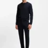 Sweatshirt med våffelstruktur i en bomullsblandning
