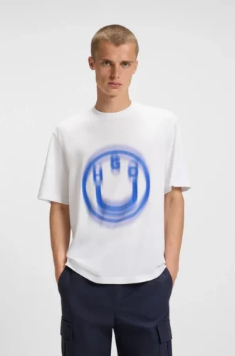 T-shirt för alla kön med suddat logo