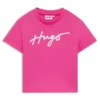T-shirt för barn i bomull med iriserande logo
