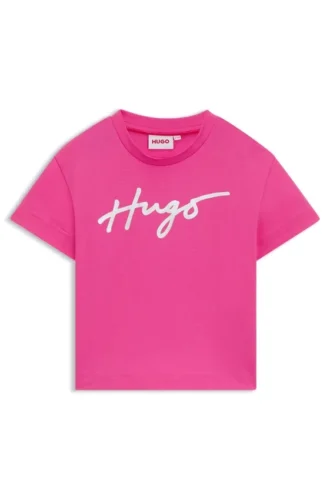 T-shirt för barn i bomull med iriserande logo