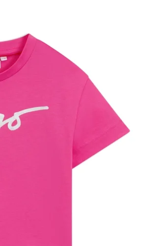 T-shirt för barn i bomull med iriserande logo