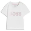T-shirt för spädbarn med glänsande logotyp i stretchbomull
