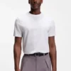 T-shirt i bomull med jacquardmönster