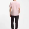 T-shirt i bomull och linne med normal passform
